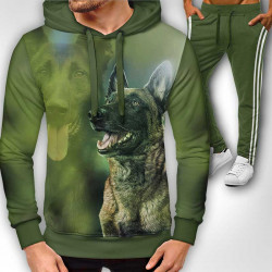 3D мъжки спортен екип с принт Белгийска овчарка к 4392