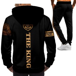 3D мъжки спортен екип с принт The King 13085