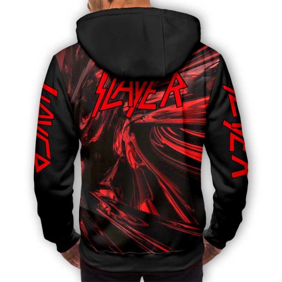 3D мъжки спортен суитшърт с музикална тематика Slayer