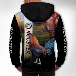 3D мъжки спортен суитшърт Rooster