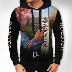 3D мъжки спортен суитшърт Rooster