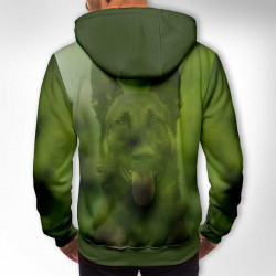 3D мъжки спортен суитшърт Белгийска овчарка к 4393