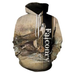 3D мъжки спортен суитшърт Falconry # 12165