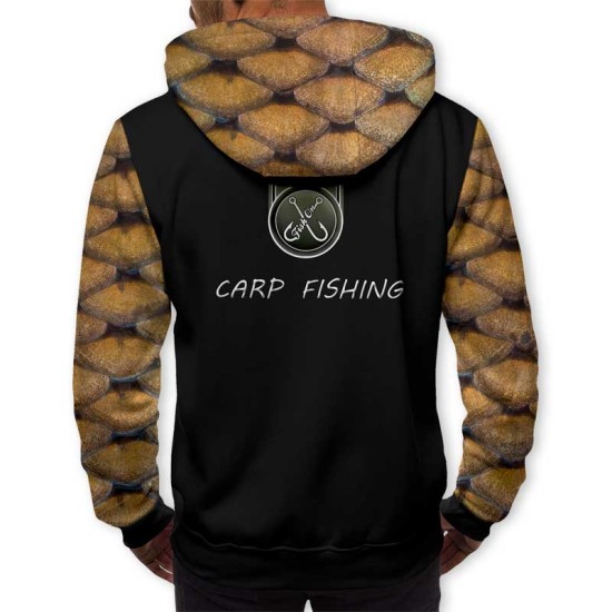 3D мъжки спортен суитшърт Carp Fishing # 7828