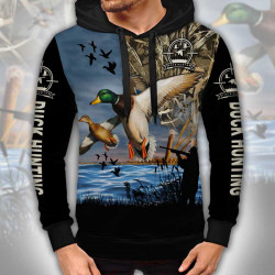 3D мъжки спортен суитшърт Duck Fishing