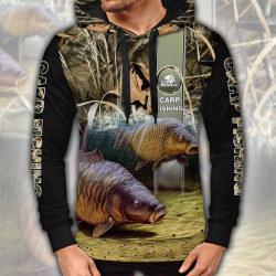 3D мъжки спортен суитшърт Carp Fishing