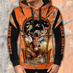 3D мъжки спортен суитшърт с принт Deep Hunter