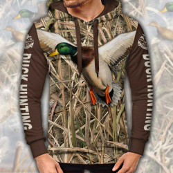 3D мъжки спортен суитшърт с принт Dusk Hunting 