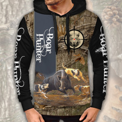 3D мъжки спортен суитшърт с принт Boar Hunter