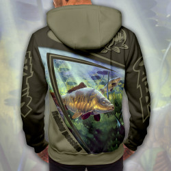 3D мъжки спортен суитшърт с лов и риболов Fishing passion