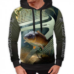 3D мъжки спортен суитшърт Carp Fishing # 7017