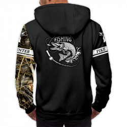 3D мъжки спортен суитшърт Pike Hunter # 7019