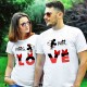 Комплект тениски за влюбени двойки Mrs. and Mr. Love