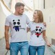 Комплект тениски за влюбени двойки Панди