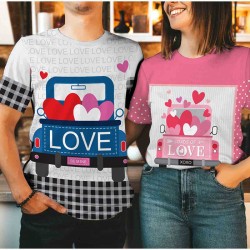 Комплект тениски за влюбени двойки Love 12201