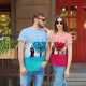Комплект тениски за влюбени двойки Дървото на любовта