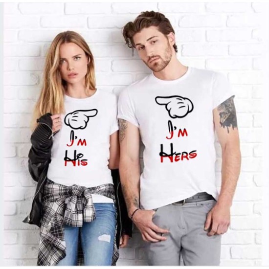 Комплект тениски за влюбени двойки His and Hers