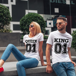 Комплект тениски за влюбени двойки Number One