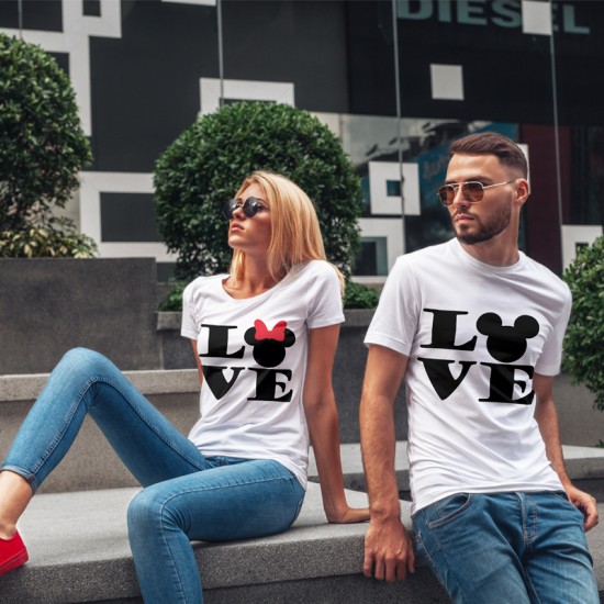 Комплект тениски за влюбени двойки LOVE MAUS
