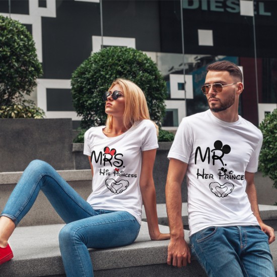 Комплект тениски за влюбени двойки MRS-MR