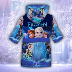 Детски халат за баня с джобове и качулка с анимация 10698 Детски халат за баня с джобове и качулка с анимация 10698