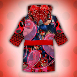 Детски халат за баня с джобове и качулка с анимация 10699 Детски халат за баня с джобове и качулка с анимация 10699