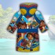 Детски халат за баня с джобове и качулка с анимация 10701