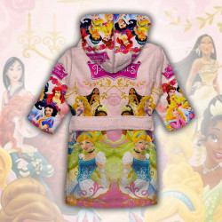 Детски халат за баня с джобове и качулка с анимация 10566 Детски халат за баня с джобове и качулка с анимация 10566