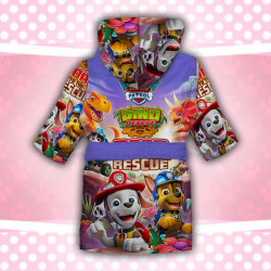 Детски халат за баня с джобове и качулка с анимация 10704 Детски халат за баня с джобове и качулка с анимация 10704