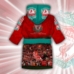 Детски халат за баня с джобове и качулка с анимация 10819 Детски халат за баня с джобове и качулка с анимация 10819