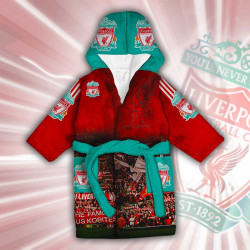 Детски халат за баня с джобове и качулка с анимация 10819 Детски халат за баня с джобове и качулка с анимация 10819