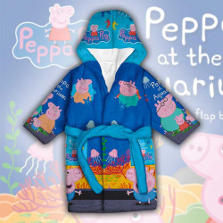 Детски халат за баня с джобове и качулка с анимация 10567 Детски халат за баня с джобове и качулка с анимация 10567