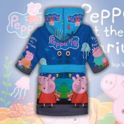 Детски халат за баня с джобове и качулка с анимация 10567 Детски халат за баня с джобове и качулка с анимация 10567