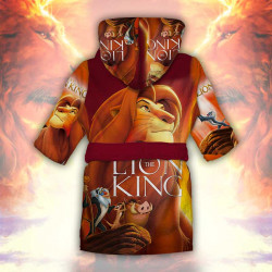 Детски халат за баня с джобове и качулка с анимация 10836 Детски халат за баня с джобове и качулка с анимация 10836