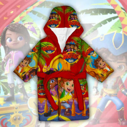 Детски халат за баня с джобове и качулка с анимация 10888 Детски халат за баня с джобове и качулка с анимация 10888