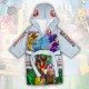 Детски халат за баня с джобове и качулка с анимация 10896