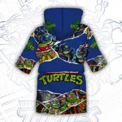 Детски халат за баня с джобове и качулка с анимация 10897 Детски халат за баня с джобове и качулка с анимация 10897