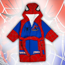 Детски халат за баня с джобове и качулка с анимация 10899 Детски халат за баня с джобове и качулка с анимация 10899