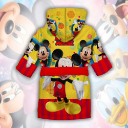 Детски халат за баня с джобове и качулка с анимация 10968 Детски халат за баня с джобове и качулка с анимация 10968