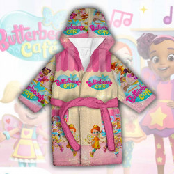 Детски халат за баня с джобове и качулка с анимация 10569 Детски халат за баня с джобове и качулка с анимация 10569