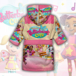 Детски халат за баня с джобове и качулка с анимация 10569 Детски халат за баня с джобове и качулка с анимация 10569