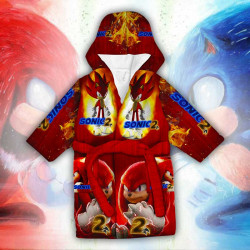 Детски халат за баня с джобове и качулка с анимация 10969 Детски халат за баня с джобове и качулка с анимация 10969