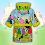 Детски халат за баня с джобове и качулка с анимация 11669
