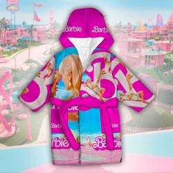 Детски халат за баня с джобове и качулка с анимация 11781 Детски халат за баня с джобове и качулка с анимация 11781