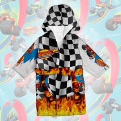 Детски халат за баня с джобове и качулка с анимация 13044 Детски халат за баня с джобове и качулка с анимация 13044