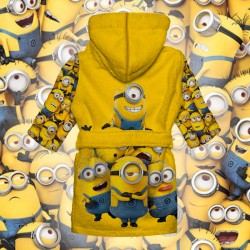 Детски халат за баня с джобове и качулка с анимация 13048 Детски халат за баня с джобове и качулка с анимация 13048