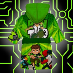 Детски халат за баня с джобове и качулка с анимация 13053 Детски халат за баня с джобове и качулка с анимация 13053