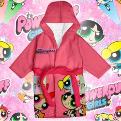 Детски халат за баня с джобове и качулка с анимация 13054 Детски халат за баня с джобове и качулка с анимация 13054