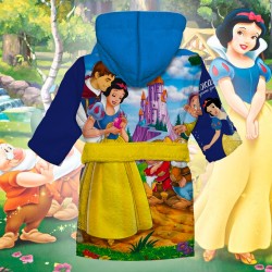 Детски халат за баня с джобове и качулка с анимация 13056 Детски халат за баня с джобове и качулка с анимация 13056