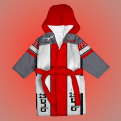 Детски халат за баня с джобове и качулка 13808 Детски халат за баня с джобове и качулка 13808